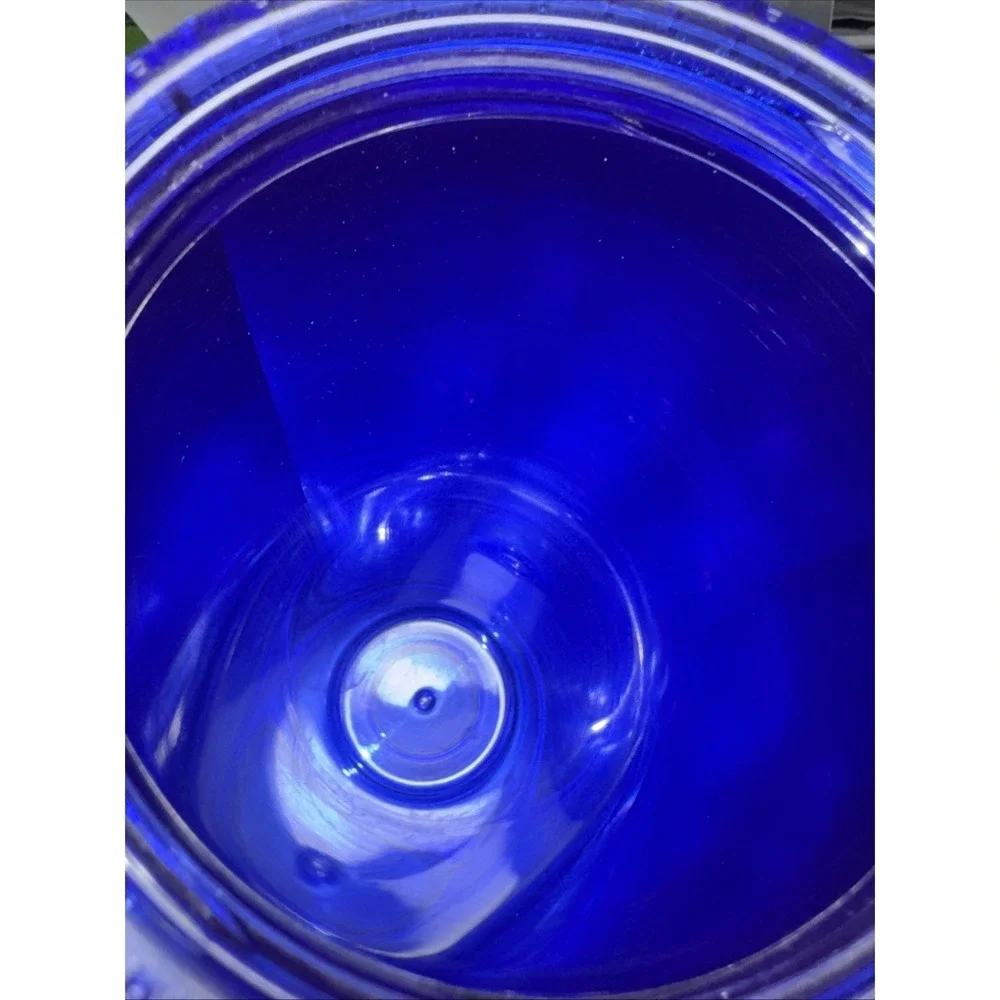 New Starbucks Tumbler Blueberry Glitter Grid 24oz Venti‎ Cup Cobalt